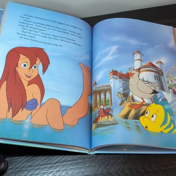 Vintage Disney The Little Mermaid Story Story Book Hardcover 1997 Princess - Picture 9 of 14